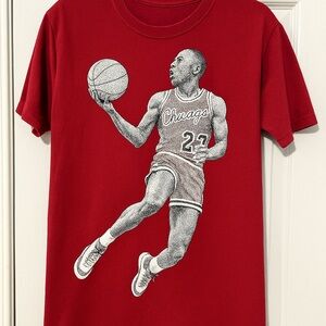 Air Jordan 23 Chicago Graphic Tee Red Jumpman Shirt Men’s Size M